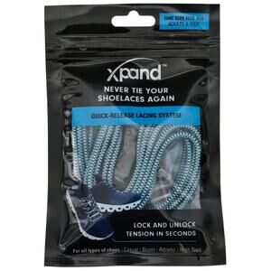 XPAND UNISEX LIGHT BLUE NO-TIE ROPE SHOELACES ONE SIZE FITS ALL